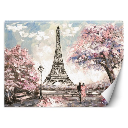 Fototapeta, Pařížská Eiffelova věž jako malovaná