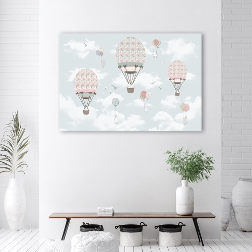 Obraz na plátně, Barevné balónové letové zvířata