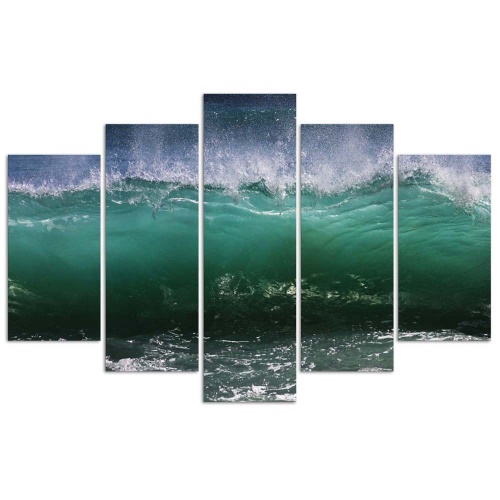 Obraz na plátně pětidílný 5dílné rozbouřené vlny moře