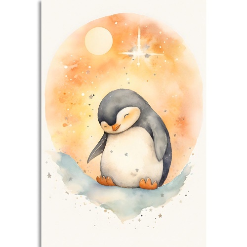 Obraz zasnený tučniačik