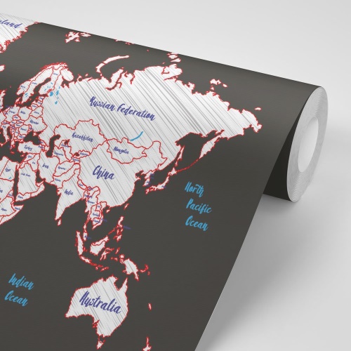Samolepiaca tapeta jedinečná mapa sveta