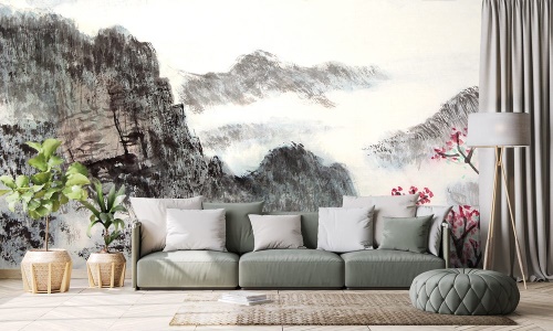 Samolepiaca tapeta tradičná čínska maľba krajiny