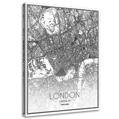 Obraz na plátně Mapa londýnské City