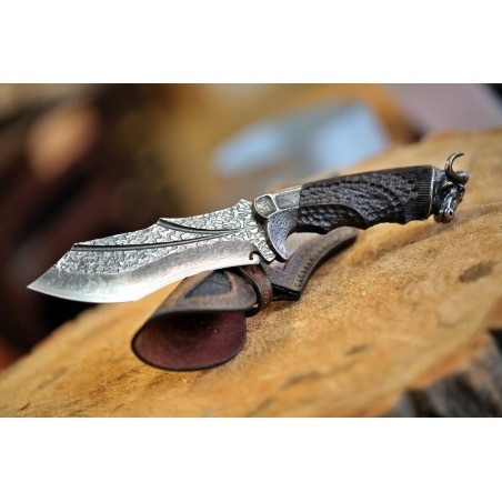 DELLINGER Okse VG-10 Mahagony lovecký nůž  