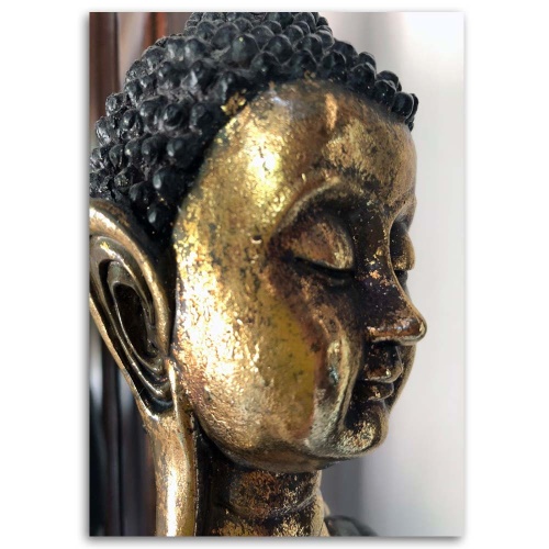 Obraz na plátně Golden Buddha Zen Spa