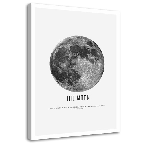 Obraz na plátně Měsíční vesmírná noc