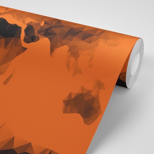 Tapeta oranžová mapa v polygonálnom štýle