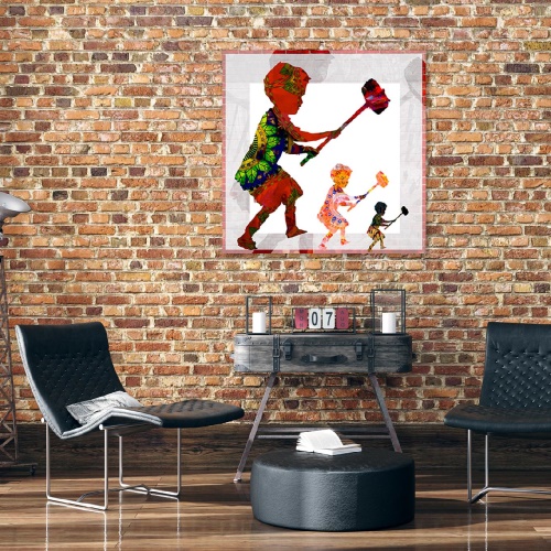 Obraz na plátně, Banksy Boy s kladivem