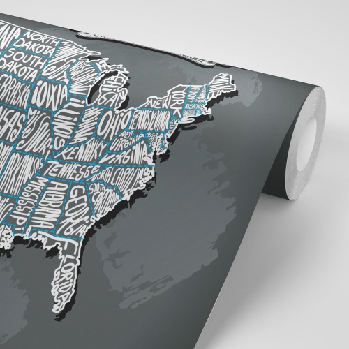 Samolepiaca tapeta moderná mapa USA