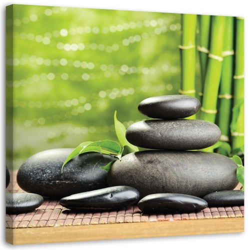 Obraz na plátně Bambusové kameny Zen Spa