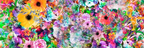 Obraz kvety v pestrofarebnom prevedení