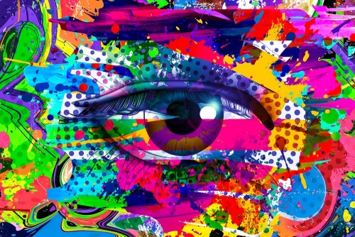 Obraz ľudské oko v pop-art štýle