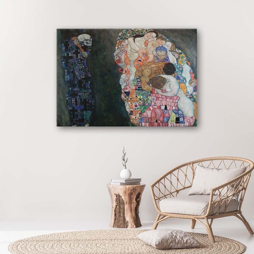 Obraz na plátně REPRODUKCE Život a smrt - Klimt,
