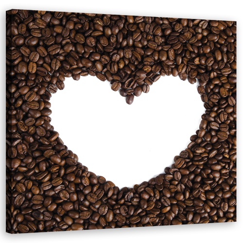 Obraz na plátně, Kávová srdce