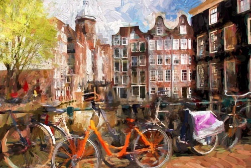 Obraz kreslený Amsterdam