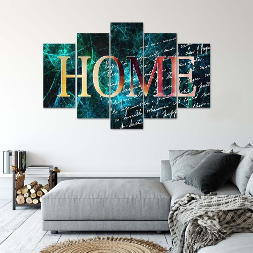 Obraz na plátně pětidílný Home Tapety na pozadí Modrá