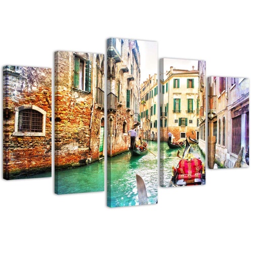 Obraz na plátně pětidílný Město Benátky Itálie
