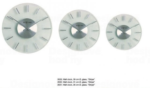 Designové nástěnné hodiny 2632 Nextime Stripe 31cm