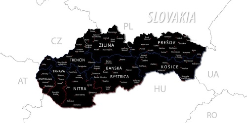 Obraz moderná mapa Slovenska