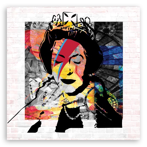 Obraz na plátně, Banksy Queen of Anglie