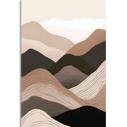 Obraz abstraktné tvary hory