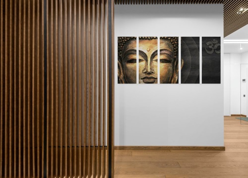 5-dielny obraz tvár Budhu