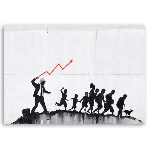 Obraz na plátně Banksy Street Art Graffiti