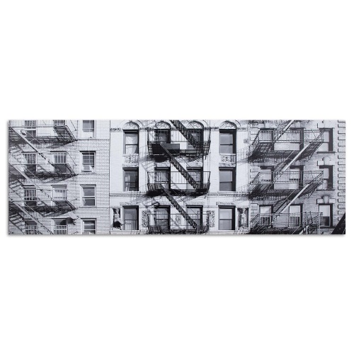 Obraz na plátně Newyorské schodiště černé a bílé