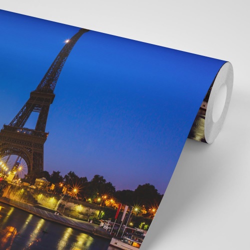 Samolepiaca fototapeta Eiffelova veža v noci
