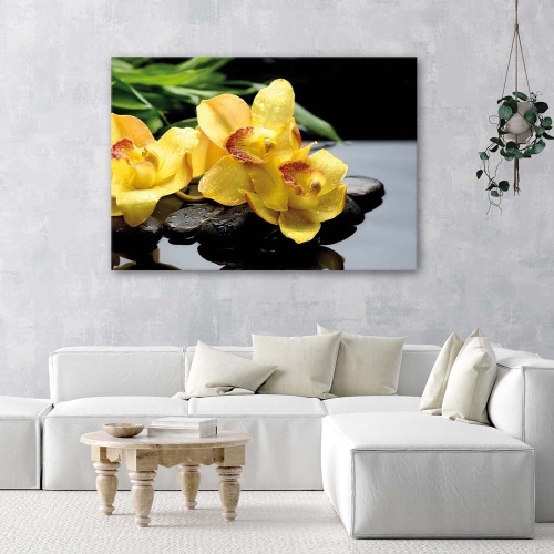 Obraz na plátně Orchidej Žlutý květ