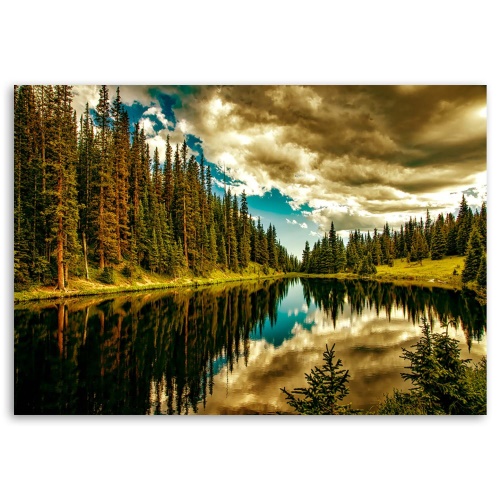 Obraz na plátně Lesní horské jezero Příroda