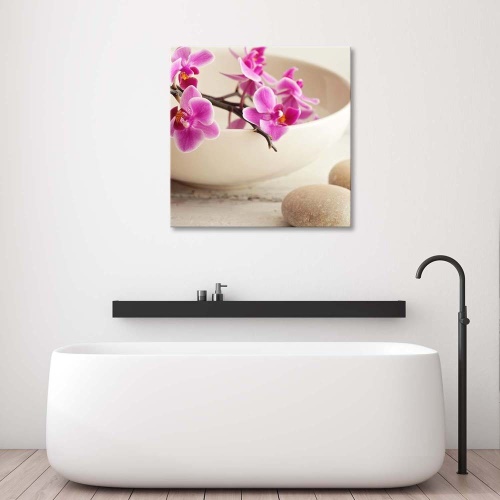 Obraz na plátně Růžové zenové orchideje