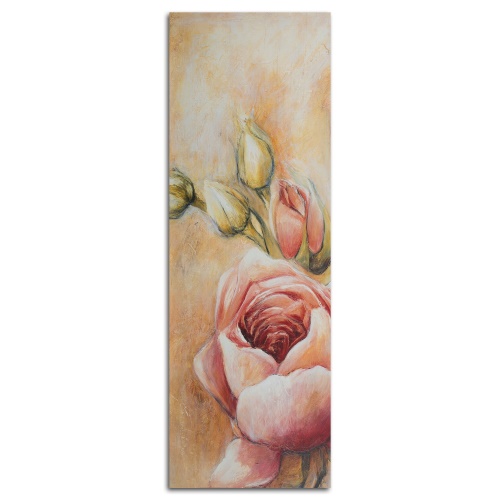 Obraz na plátně Růžové růže Přírodní květiny