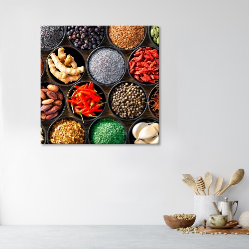 Obraz na plátně, Koření jídla a kuchyně