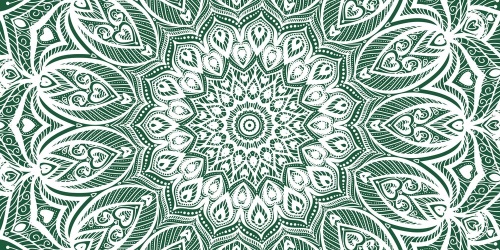 Obraz Mandala harmónie na zelenom pozadí