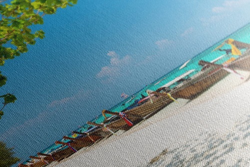 Obraz biela piesočnatá pláž na ostrove Bamboo