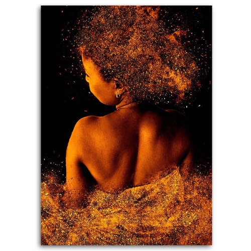 Obraz na plátně Krásná žena Zlatý prach