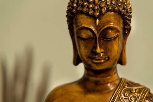 Fototapeta bronzová hlava Budhu