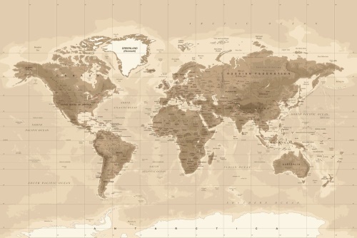 Obraz nádherná vintage mapa sveta