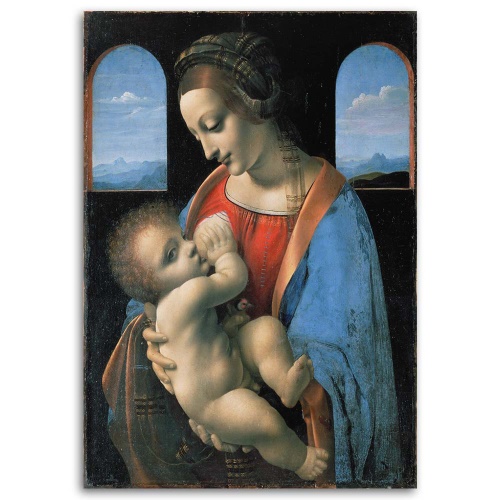 Obraz na plátně REPRODUKCE Madonna Litta - Da Vinci