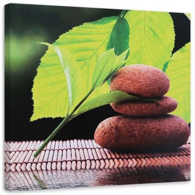 Obraz na plátně Lázeňské listy Zen Stones - 60x60 cm