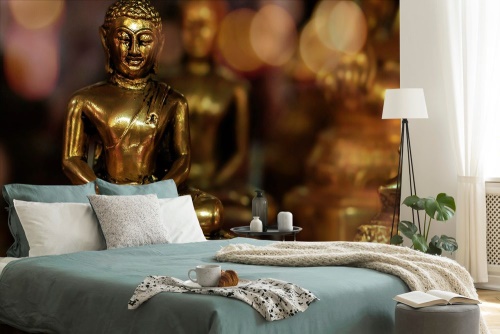 Samolepiaca tapeta Budha s abstraktným pozadím