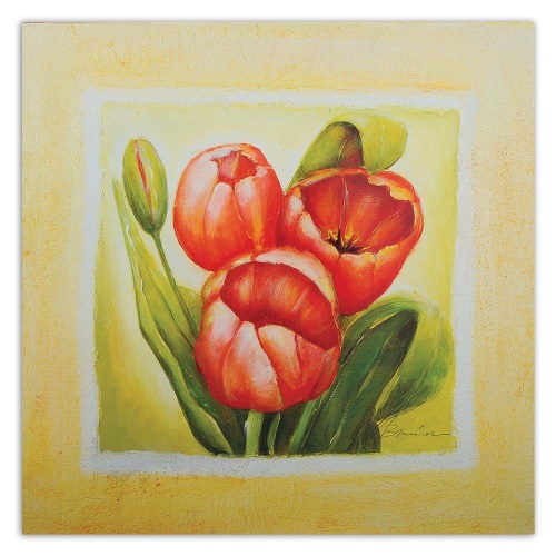 Obraz na plátně Červené tulipány Květiny