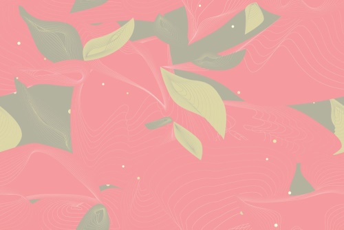 Tapeta vrstvené listy v ružovom - 75x1000 cm