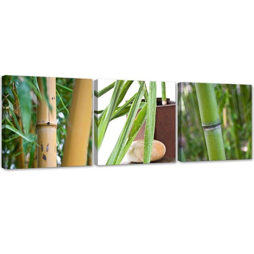 Obraz na plátně třídílný Bamboo Zen Spa