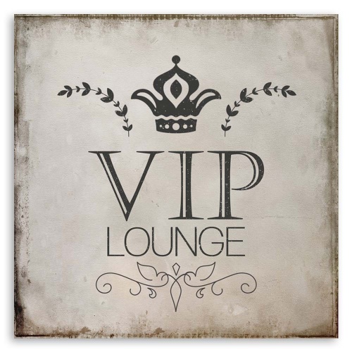 Obraz na plátně VIP Lounge Retro nápisy