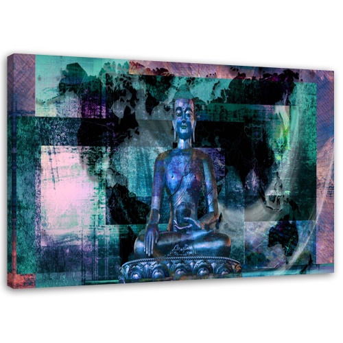 Obraz na plátně Abstraktní Buddha Tyrkysová