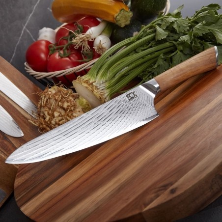 SOK Olive Sunshine Damascus kuchařský nůž Chef 205 mm