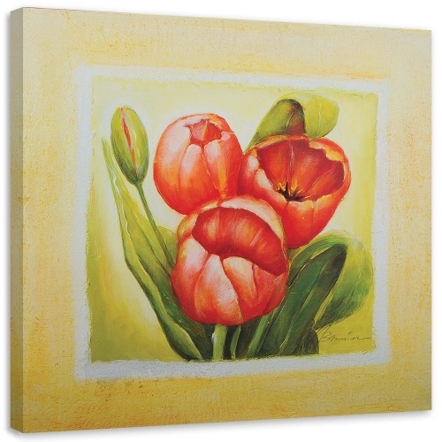 Obraz na plátně Červené tulipány Květiny