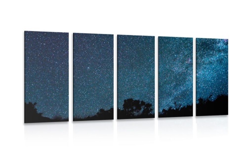 5-dielny obraz mliečna dráha medzi hviezdami